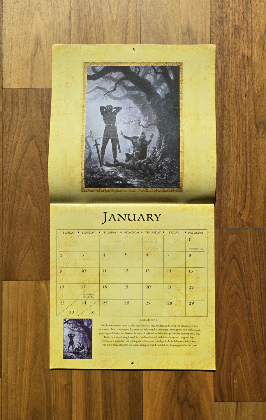 Tolkien Calendar 2000 Illustrated by Ted Nasmith - photo 2