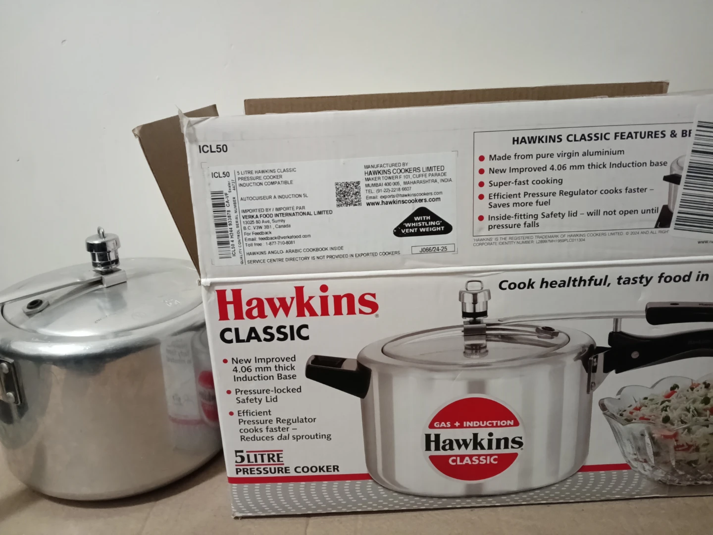 Hawkins Classic 5 Litre Pressure Cooker - photo 3