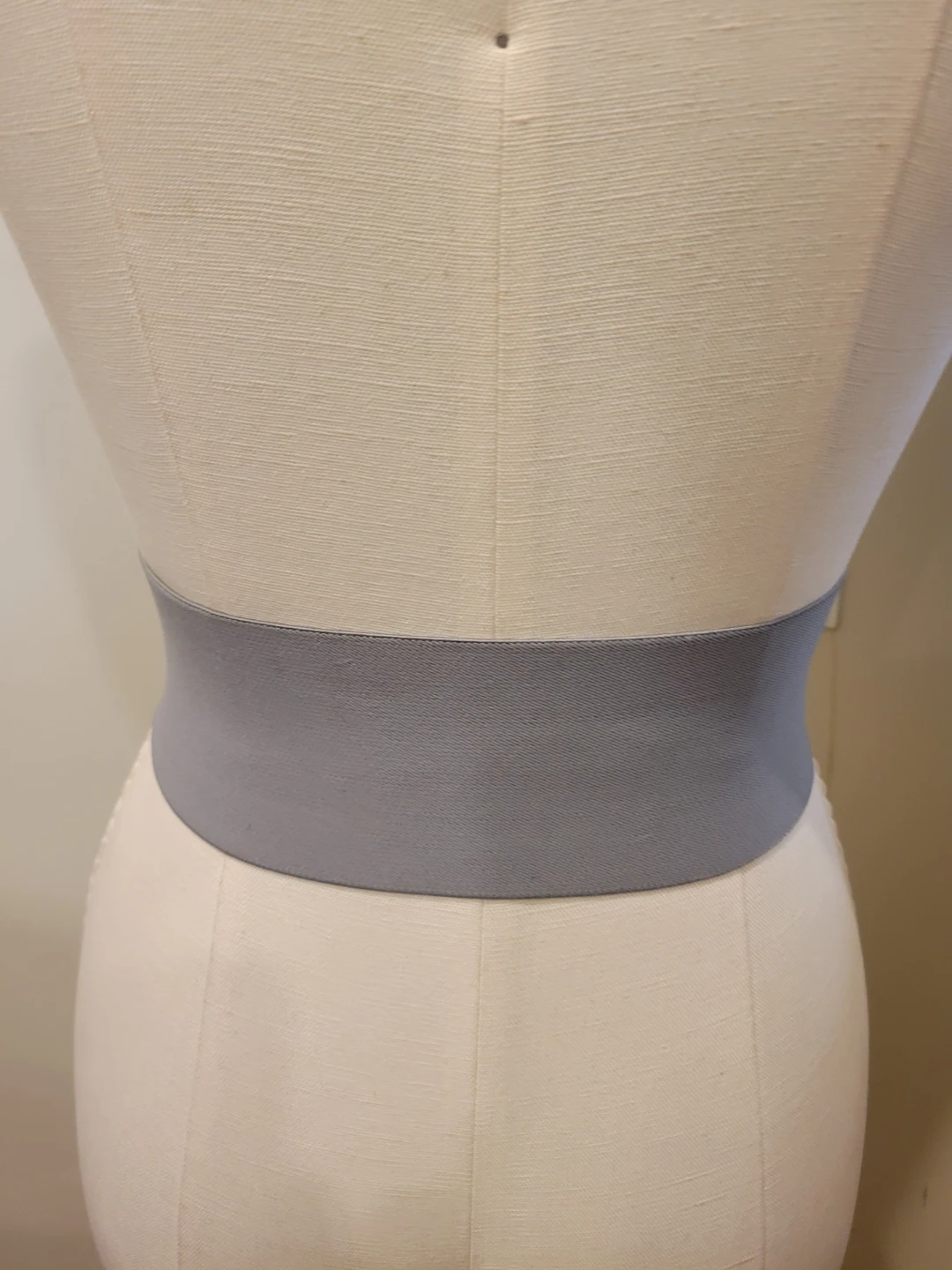 Grey Wide Elastic Waist Belt - photo 3