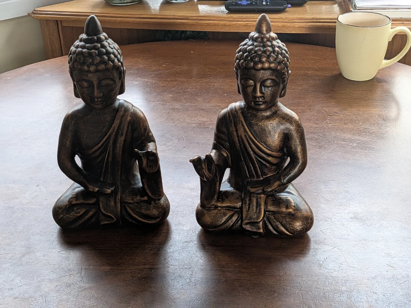 Two Bronze-Finish Buddha Statues - photo 4