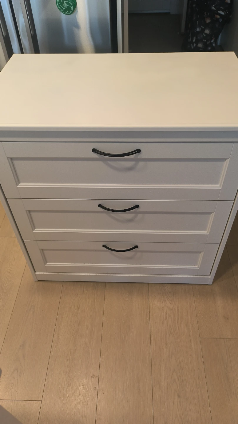 Ikea White 3-Drawer Dresser