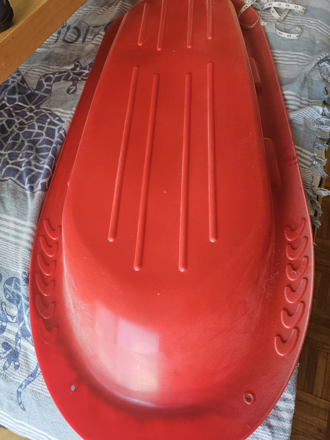 Winter Red Plastic Toboggan Sled - photo 2