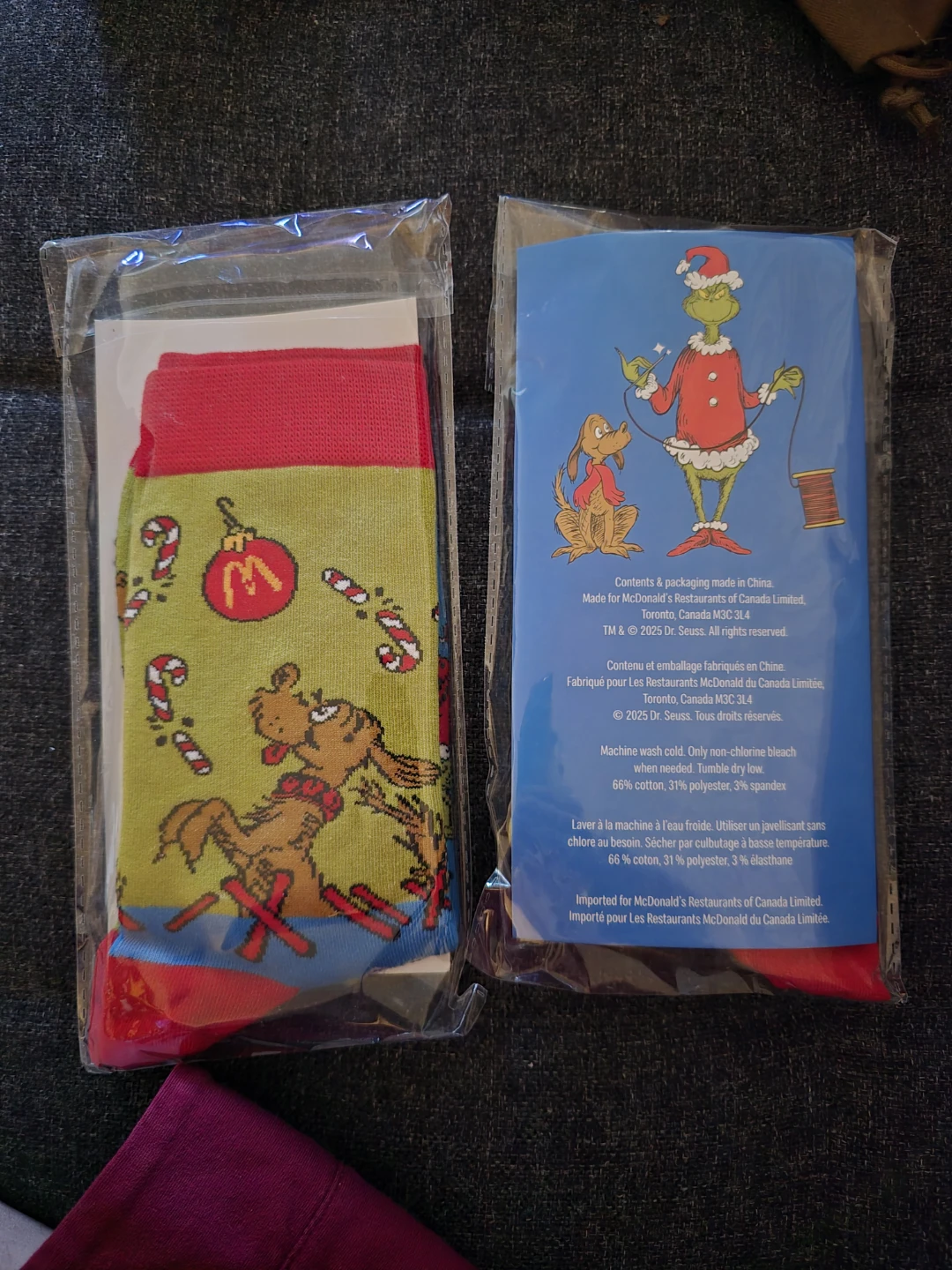 McDonalds Dr. Seuss The Grinch Socks- 2 pairs