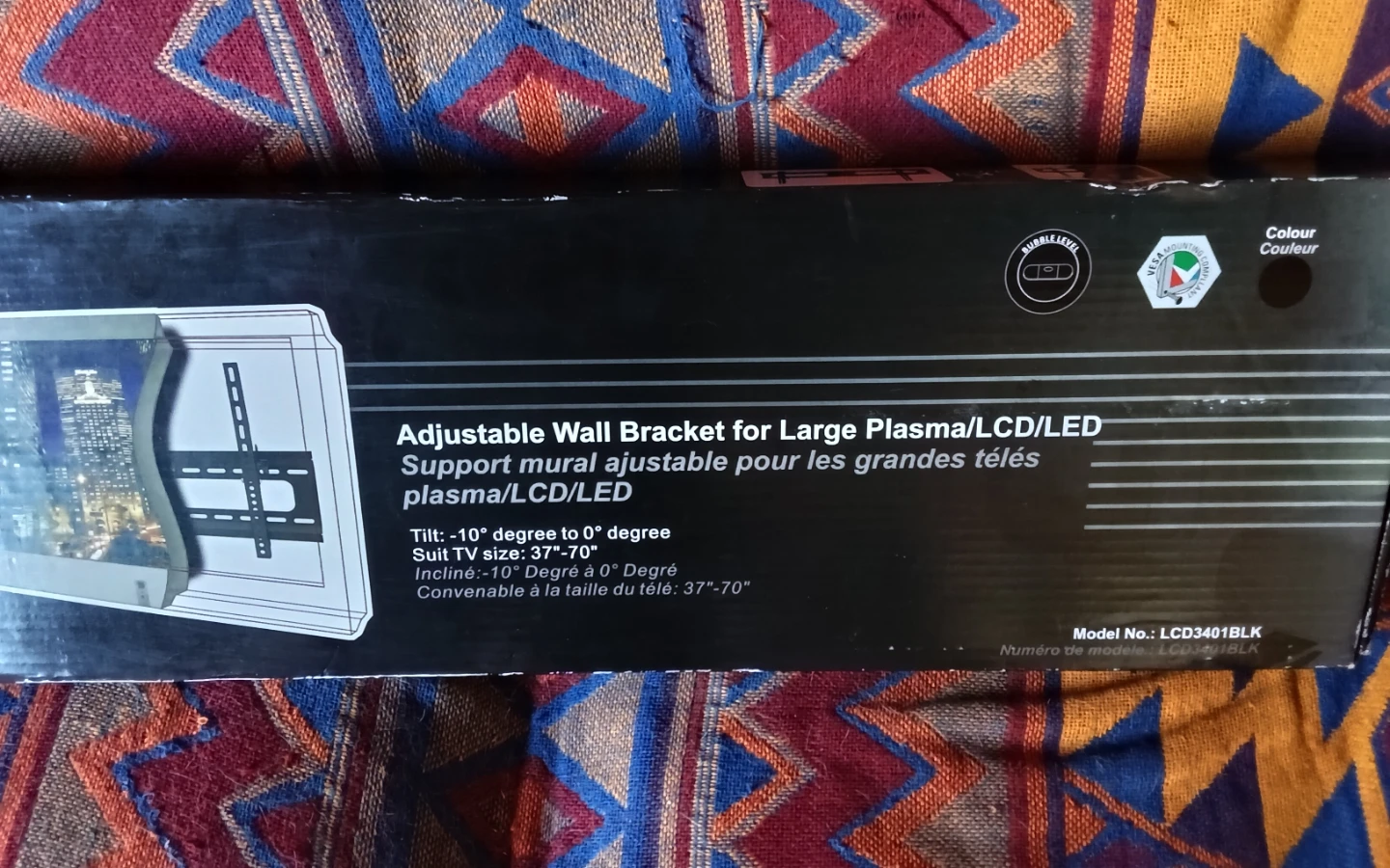 TygerClaw Adjustable TV Wall Bracket LCD3401BLK - photo 2
