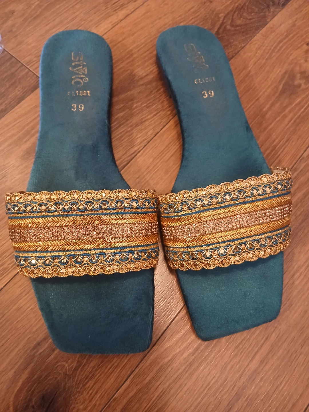 Style Brand Teal Sandals Size 39 - photo 2
