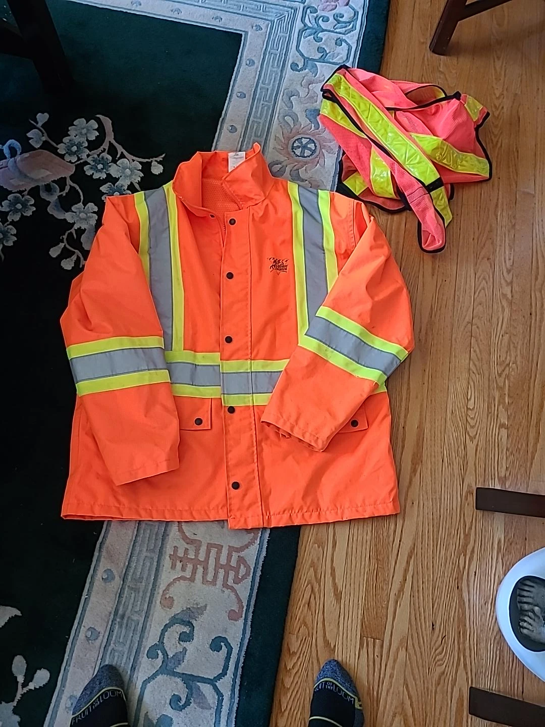 Large reflective jacket and vest