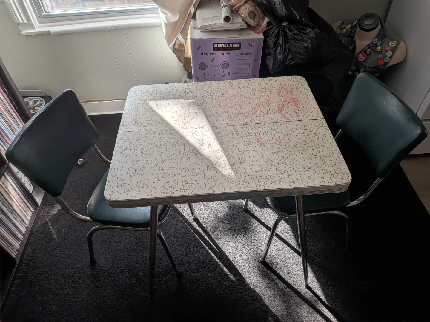 Vintage Kitchenette Table and Two Chairs