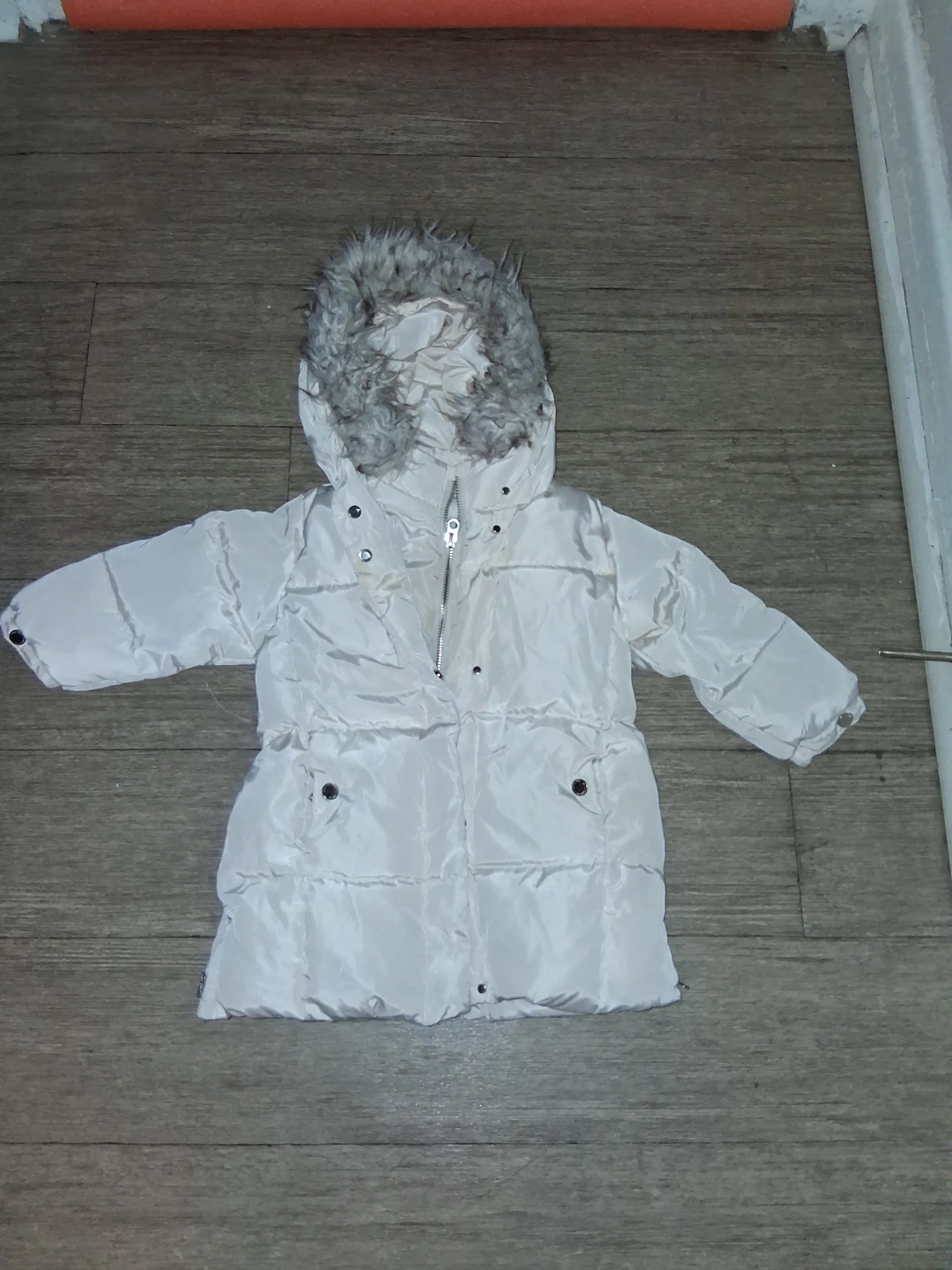 Zara Toddler Winter Parka White