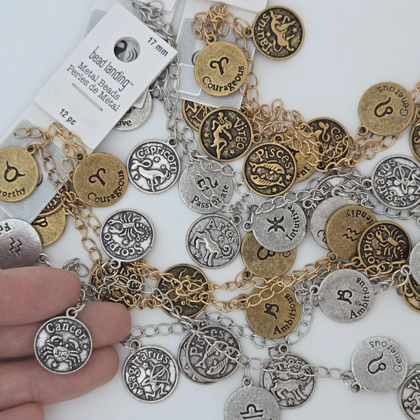 Zodiac Metal Charms
