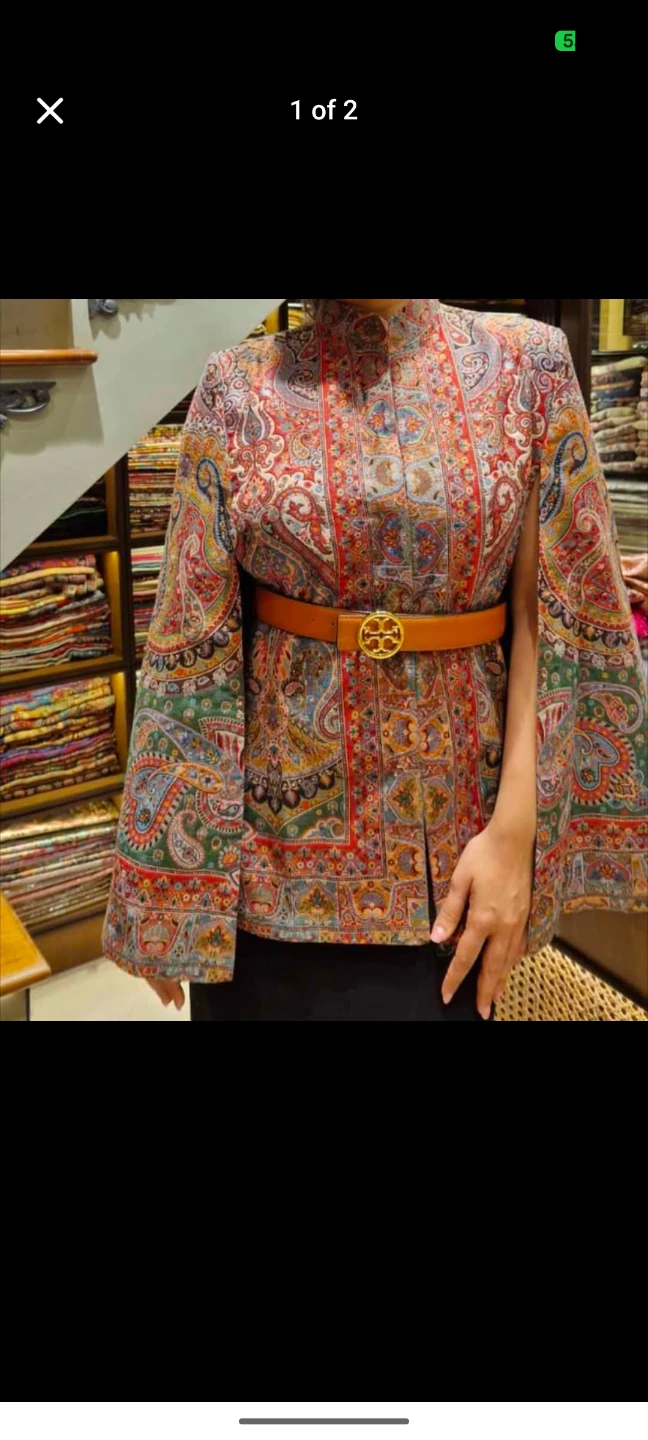 Paisley Print Cape Jacket - photo 3