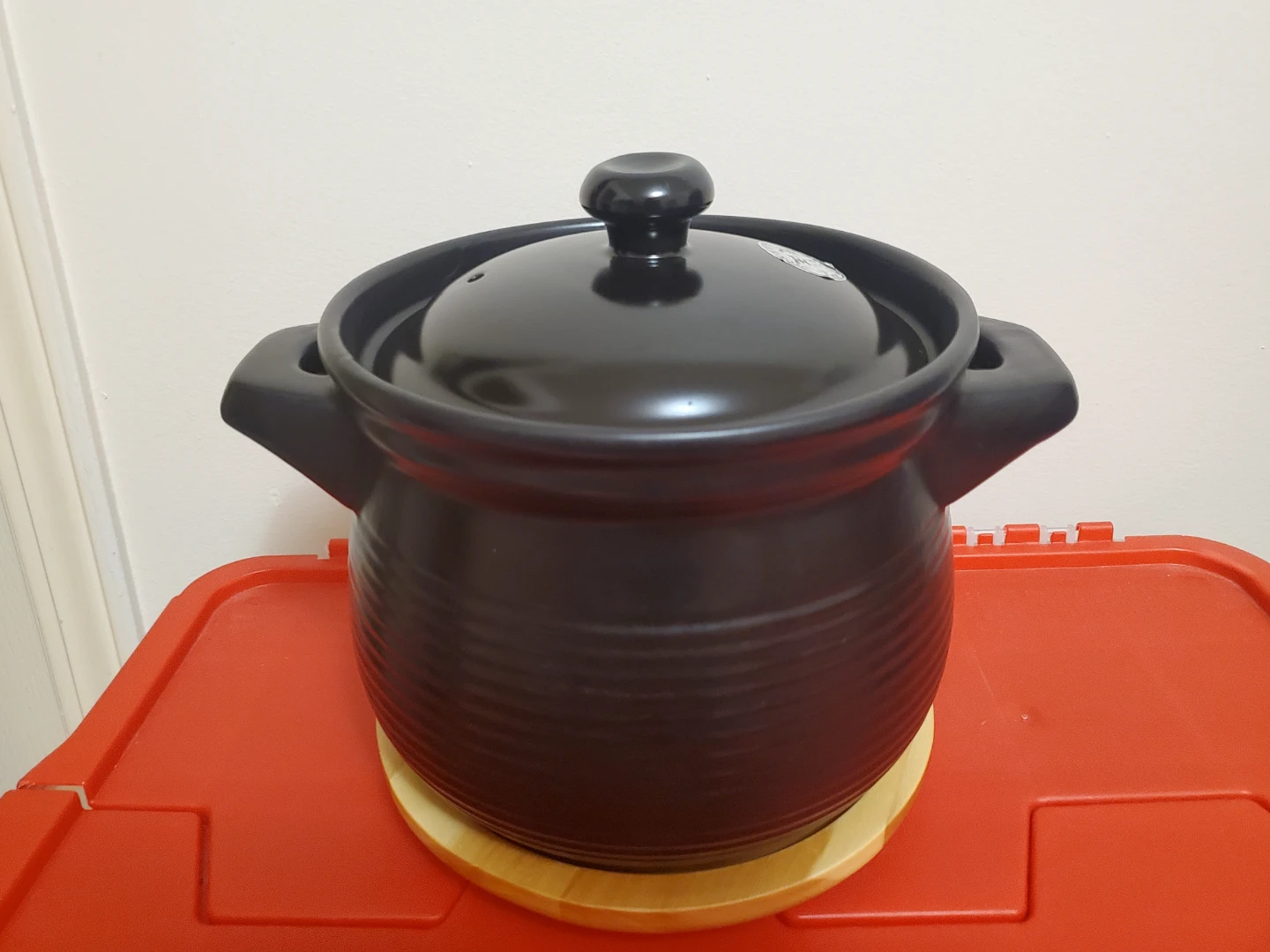 Black Ceramic Clay Pot