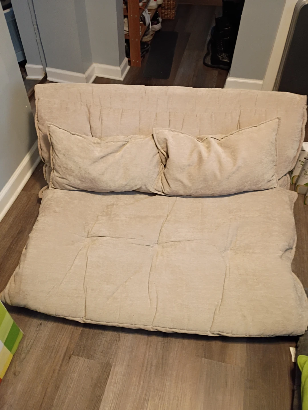 Beige Convertible Sofa Bed