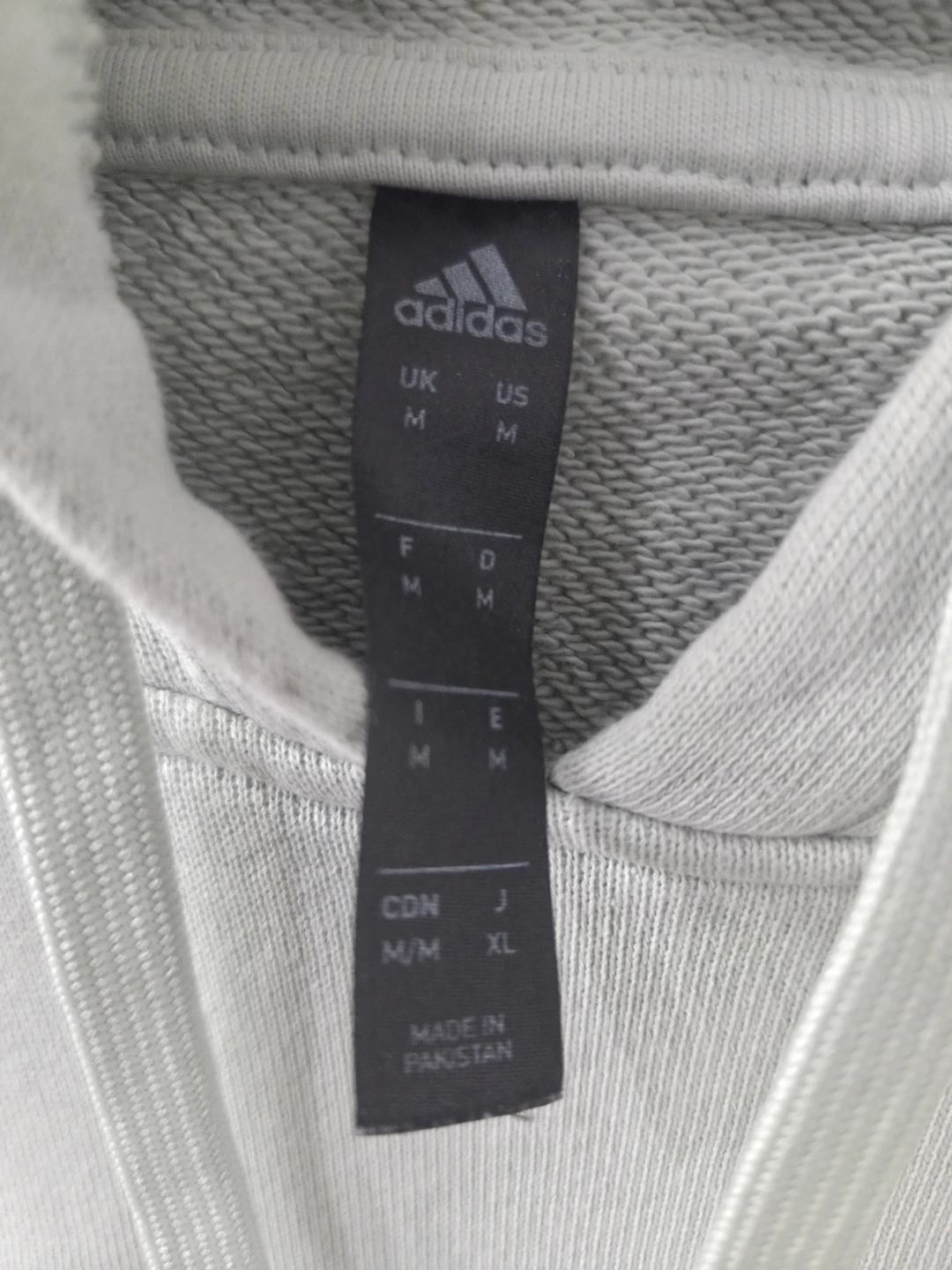 Adidas Grey Pullover Hoodie (Size M) - photo 3