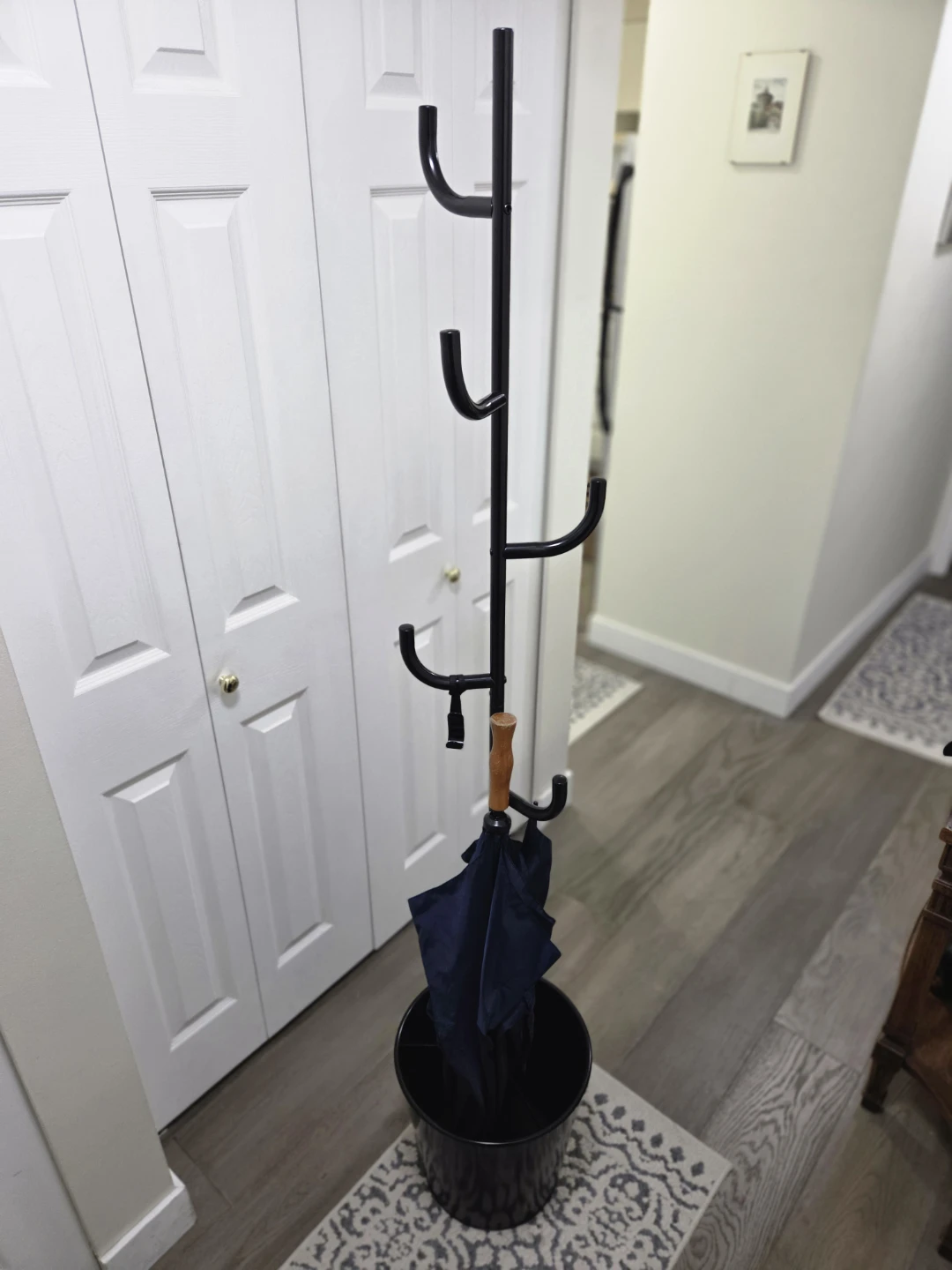 Black Metal Coat and Umbrella Stand - photo 3