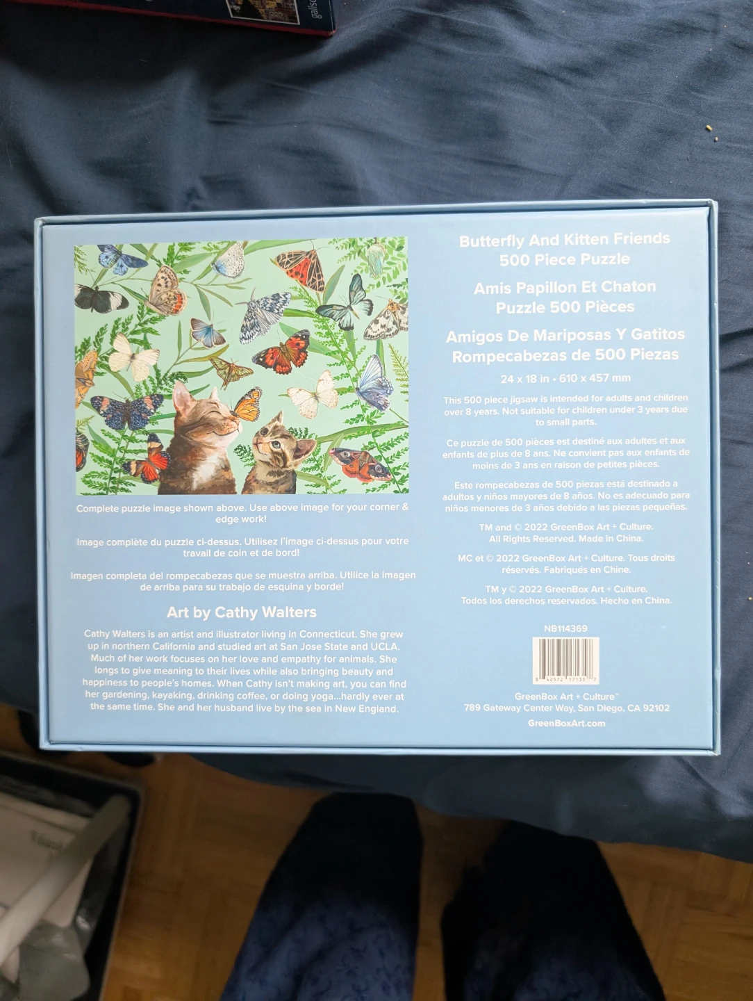 GreenBox Butterfly And Kitten Friends 500 Piece Puzzle - photo 2