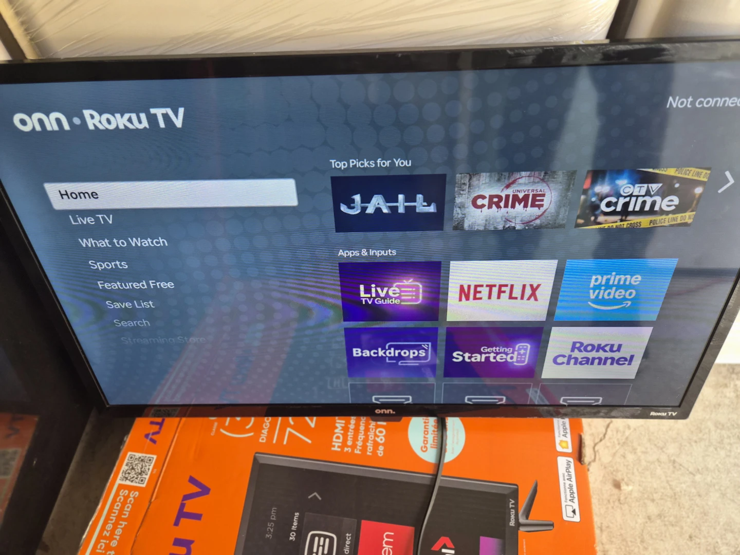 32" ONN ROKU SMART LED TV for $80