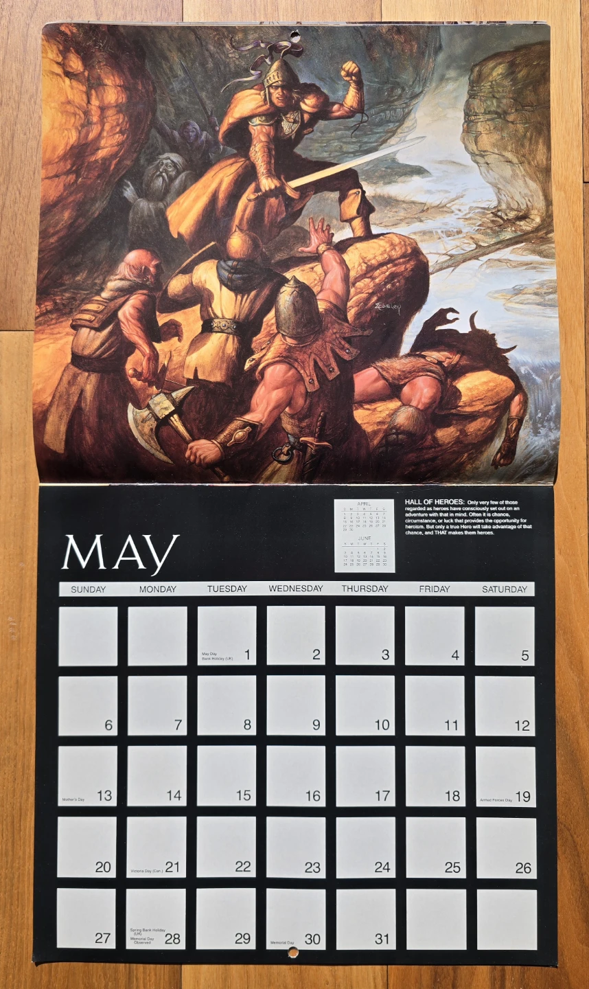 1990 Forgotten Realms Wall Calendar - photo 5