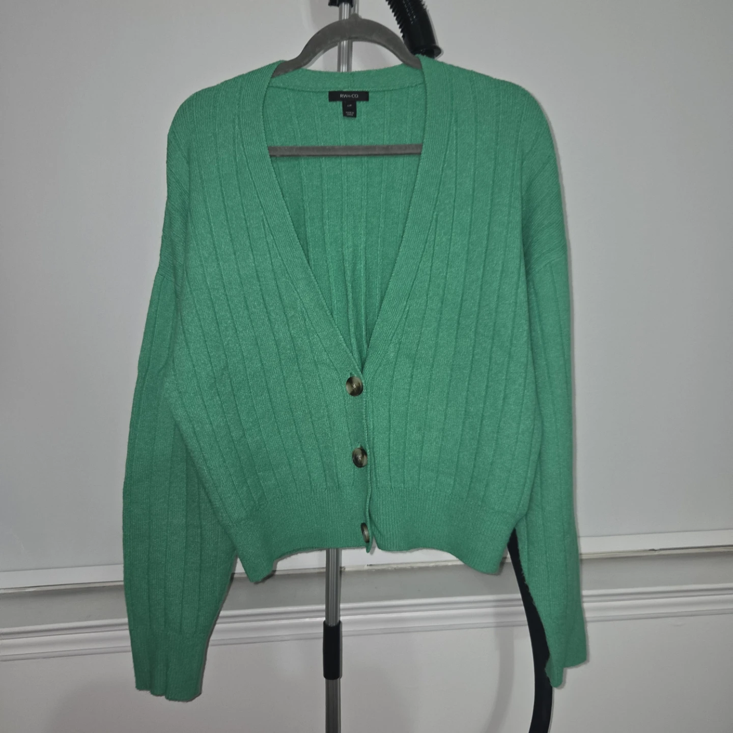 RW&CO Green Button-Up Cardigan
