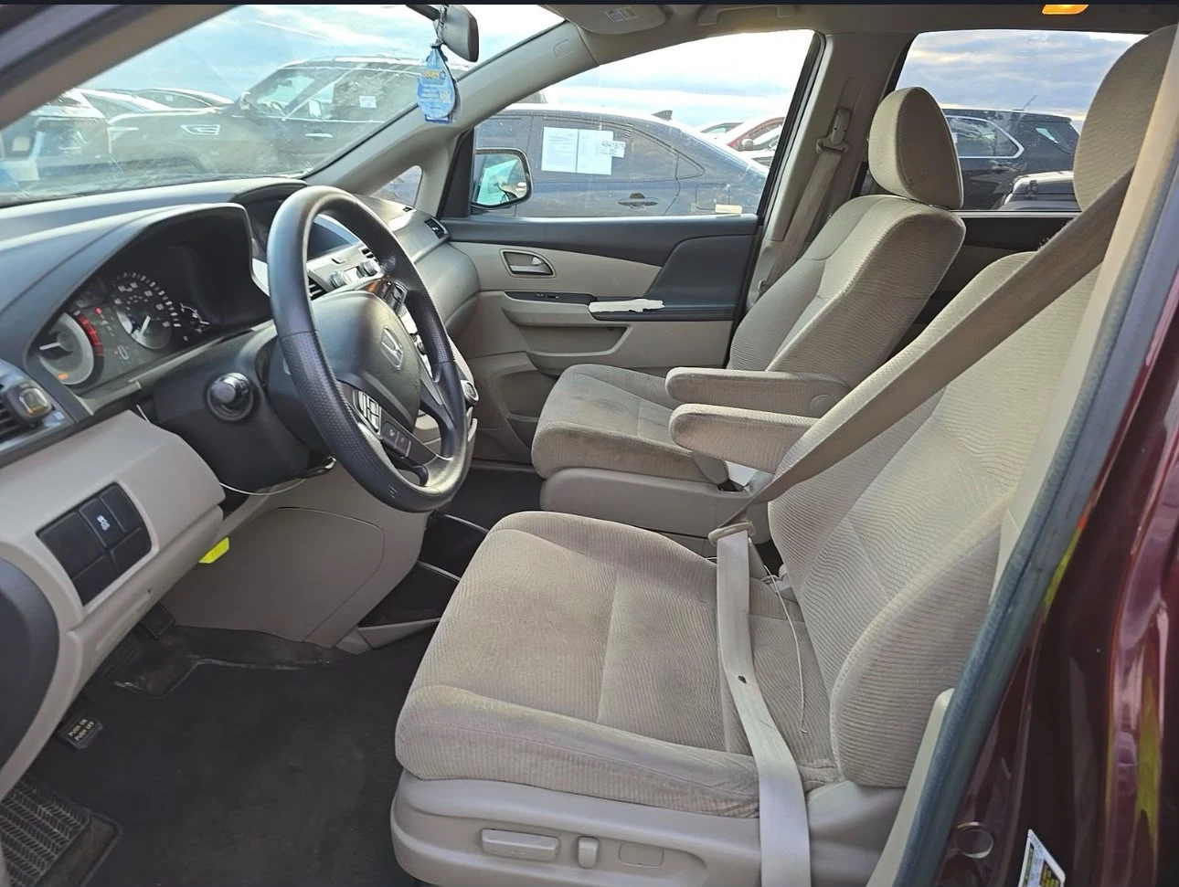 Maroon Honda Odyssey Minivan