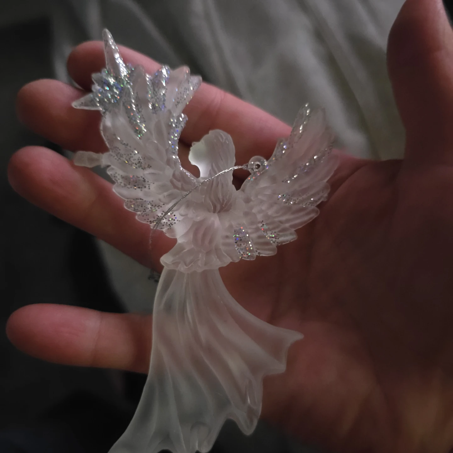 Frosted Glass Angel Ornament - photo 2