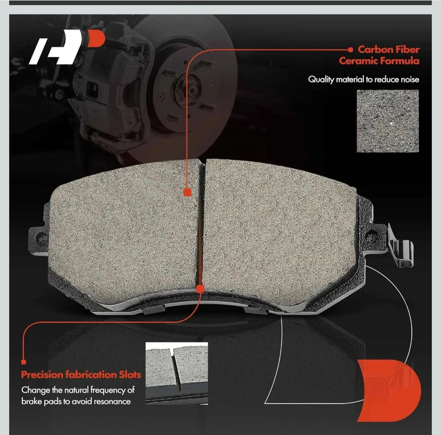 A-Premium Front Ceramic Brake Pads - photo 2
