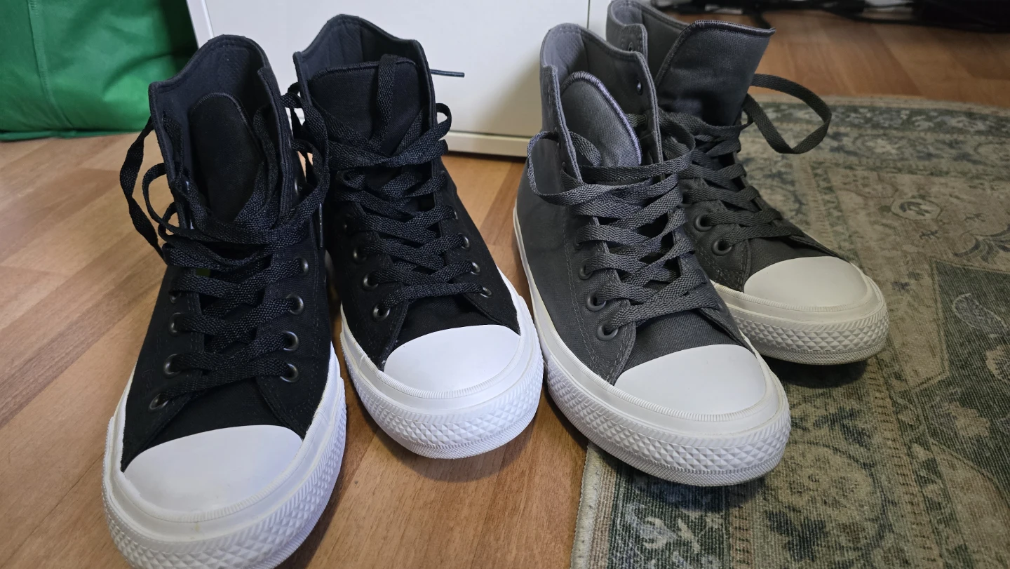 Two Pairs of Converse Chuck Taylor II High Tops