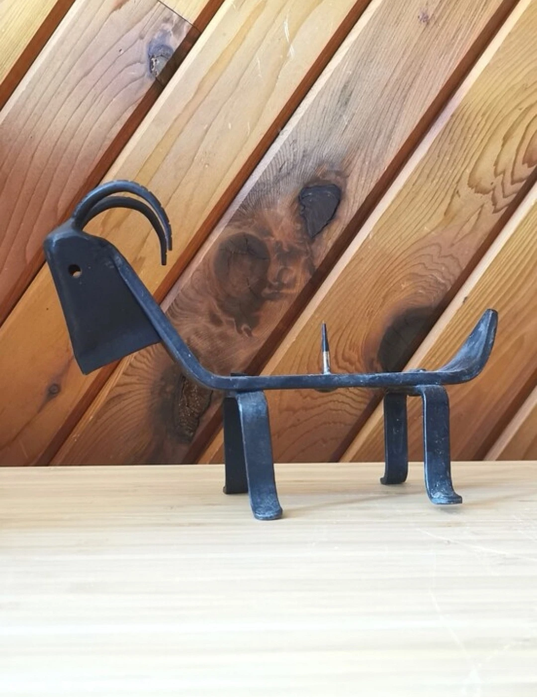 Vintage Brutalist Goat Candle Holder Mid Century