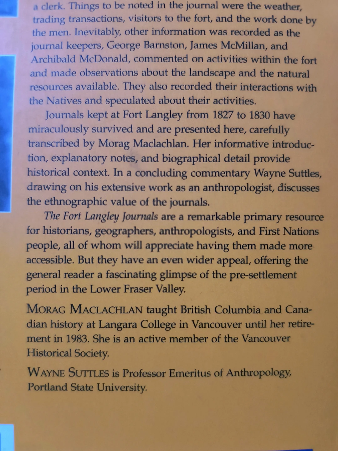The Fort Langley Journals 1827-30 softcover Book - photo 3