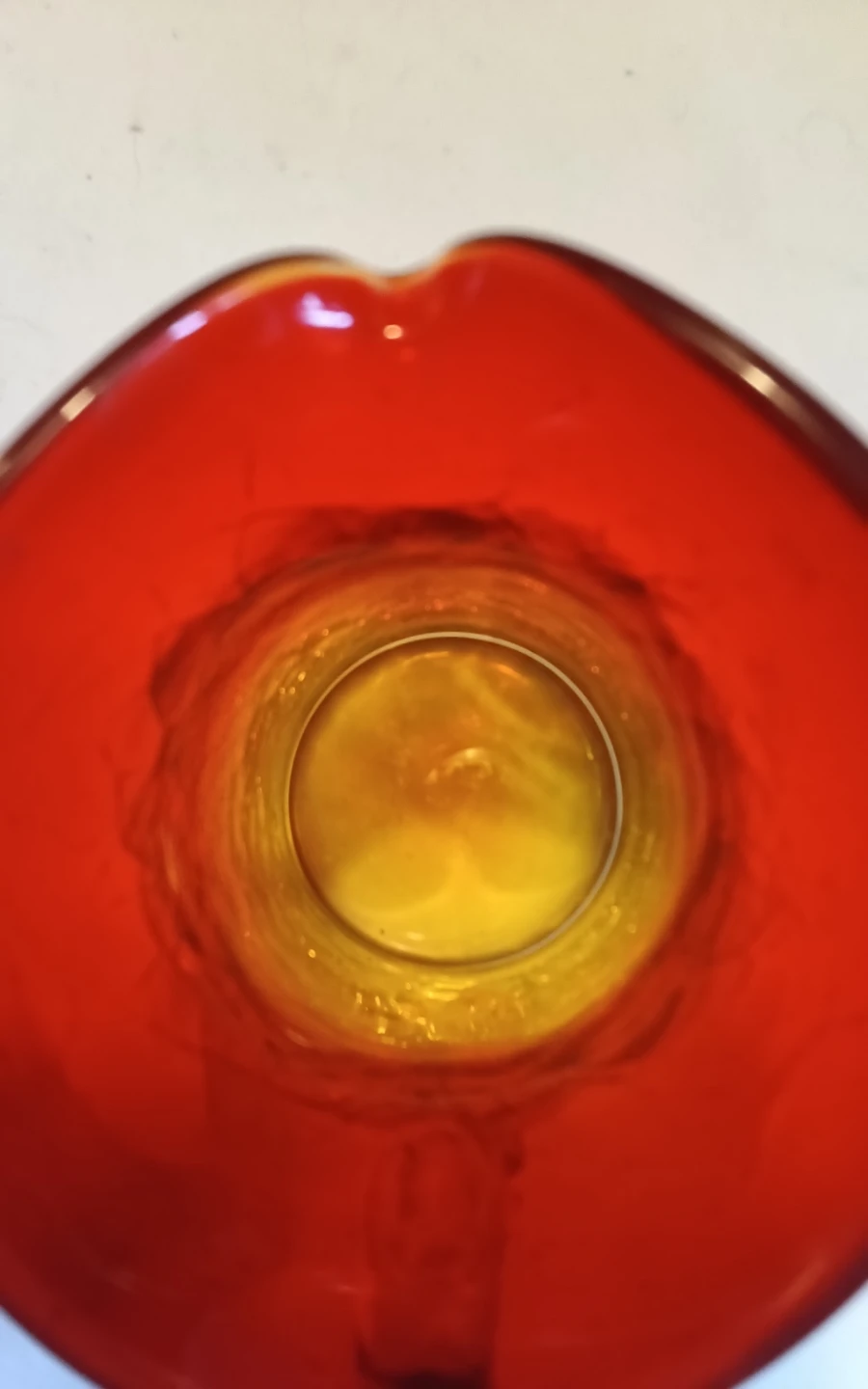 Vintage Kanawha Amberina Crackle Glass Mini Pitcher - photo 5