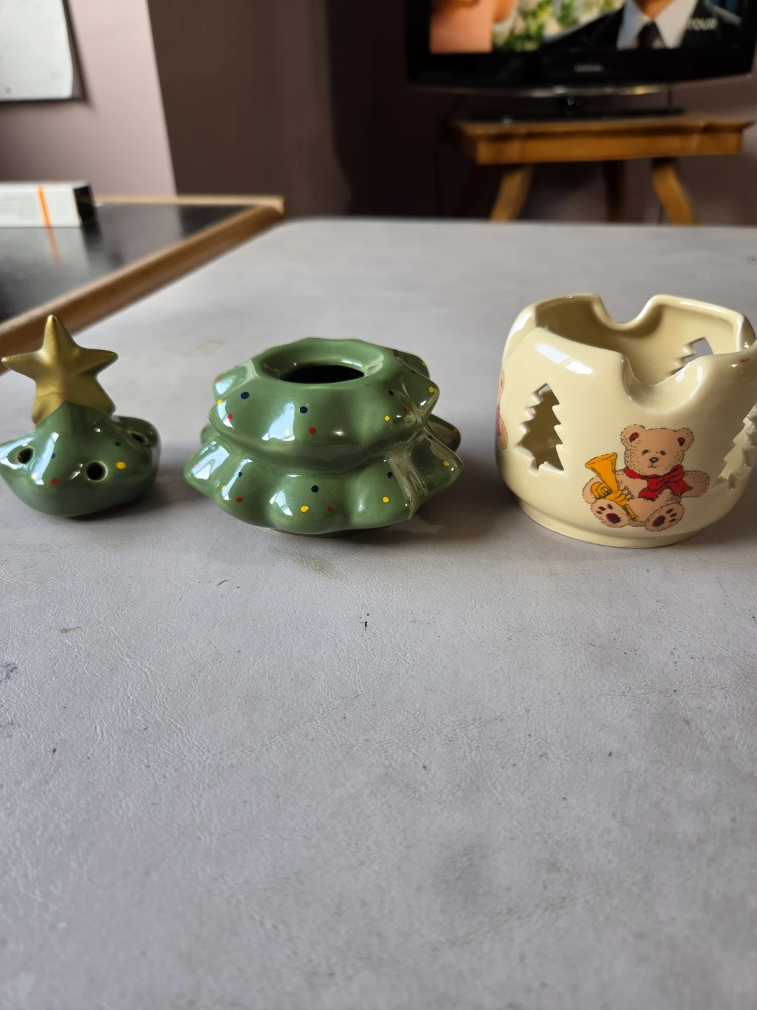 Ceramic Christmas Tree Candle Holder