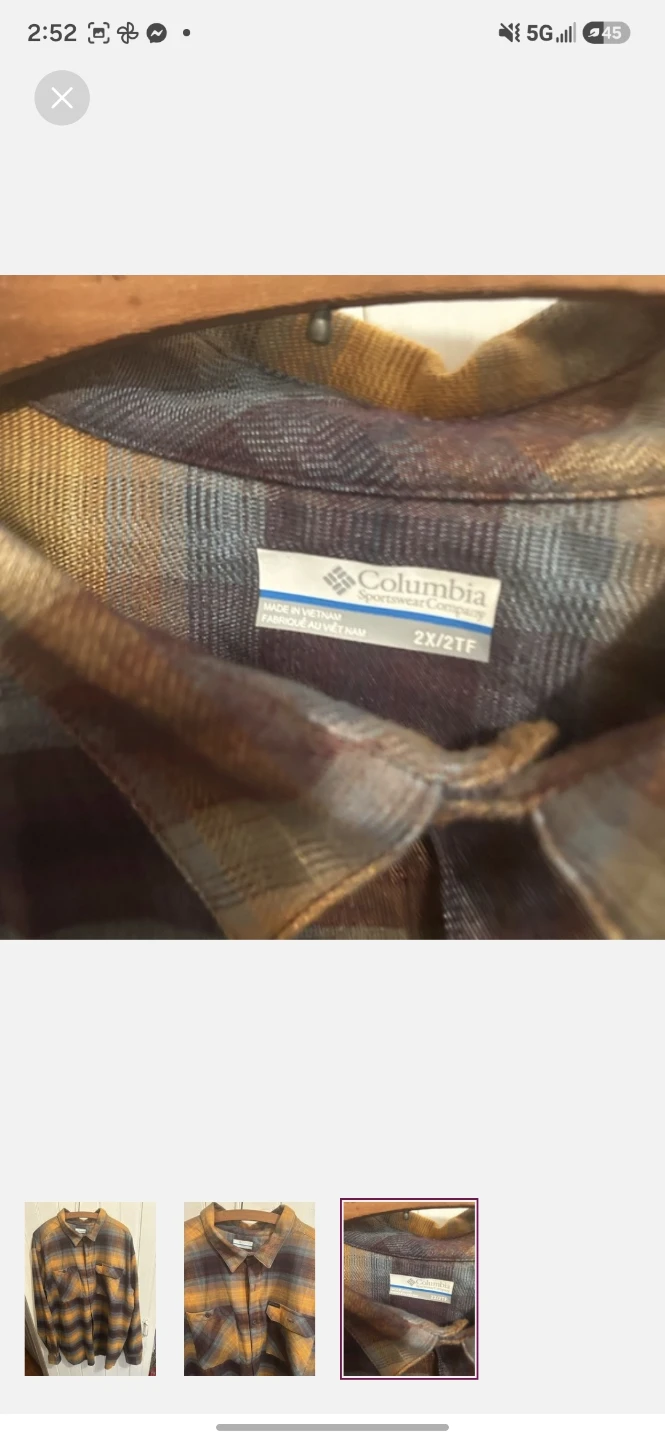 Columbia Plaid Flannel Shirt 2X - photo 3