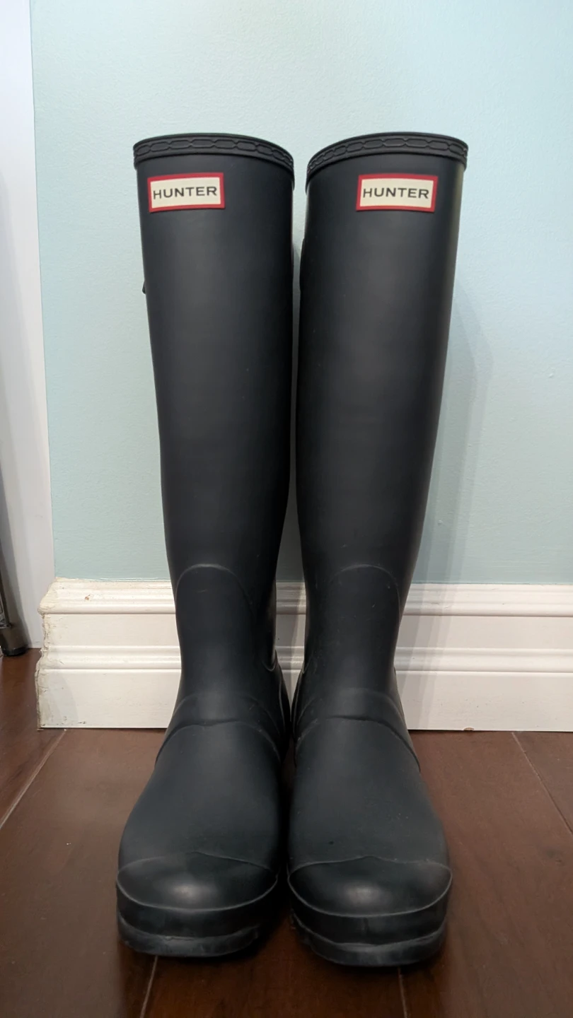 Hunter Original Back Adjustable Boots - Navy Blue