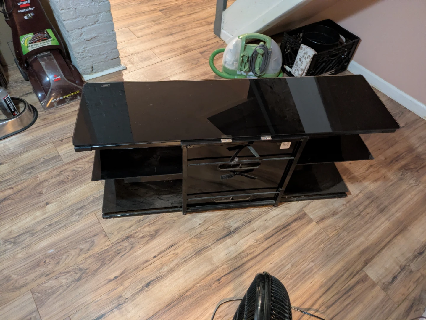 Black Glass TV Stand - photo 5