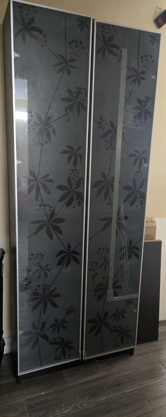Cabinet  with Floral Pattern glass door - photo 3