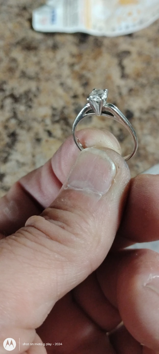 Ladies Diamond Ring with 14 kt white gold - photo 3