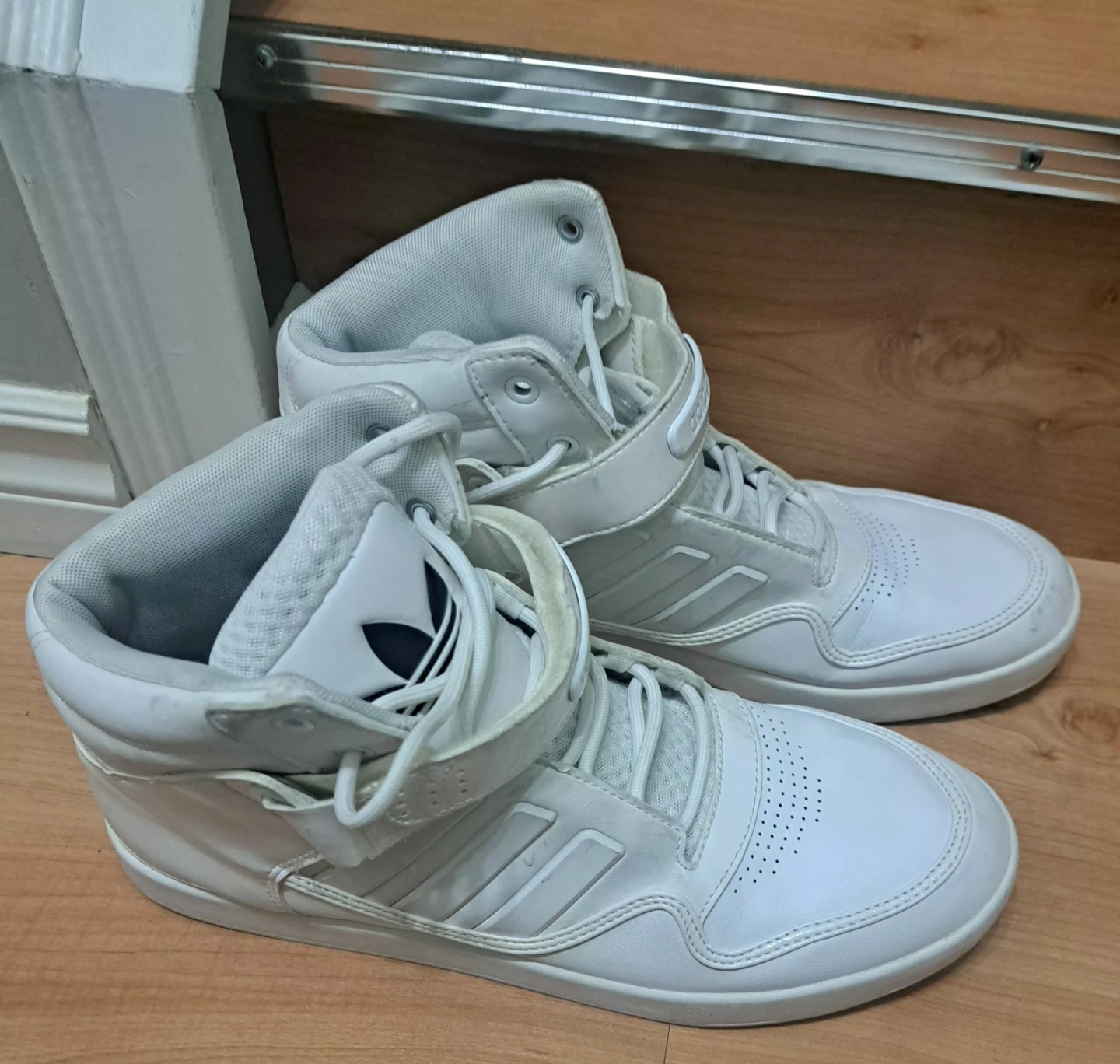 Adidas White High-Top Sneakers Size 11