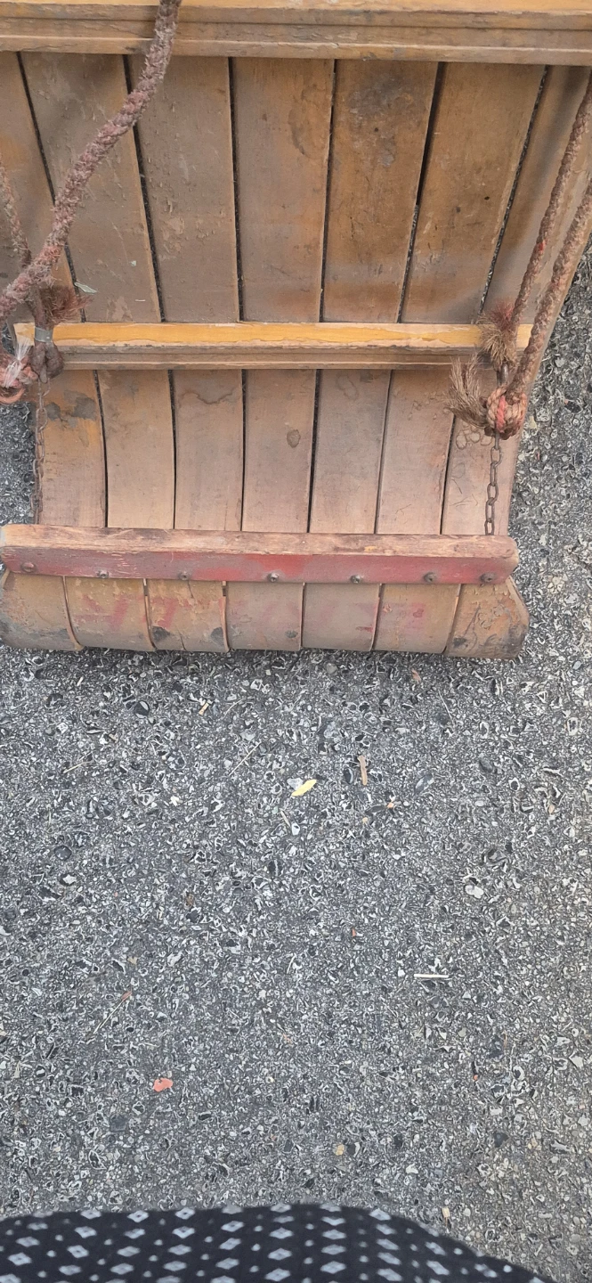 Vintage wooden toboggan - photo 4
