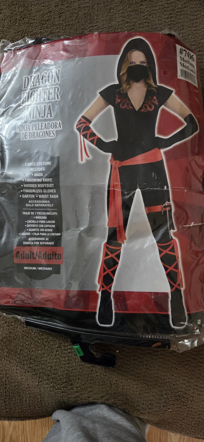 Dragon Fighter Ninja Halloween Costume Medium