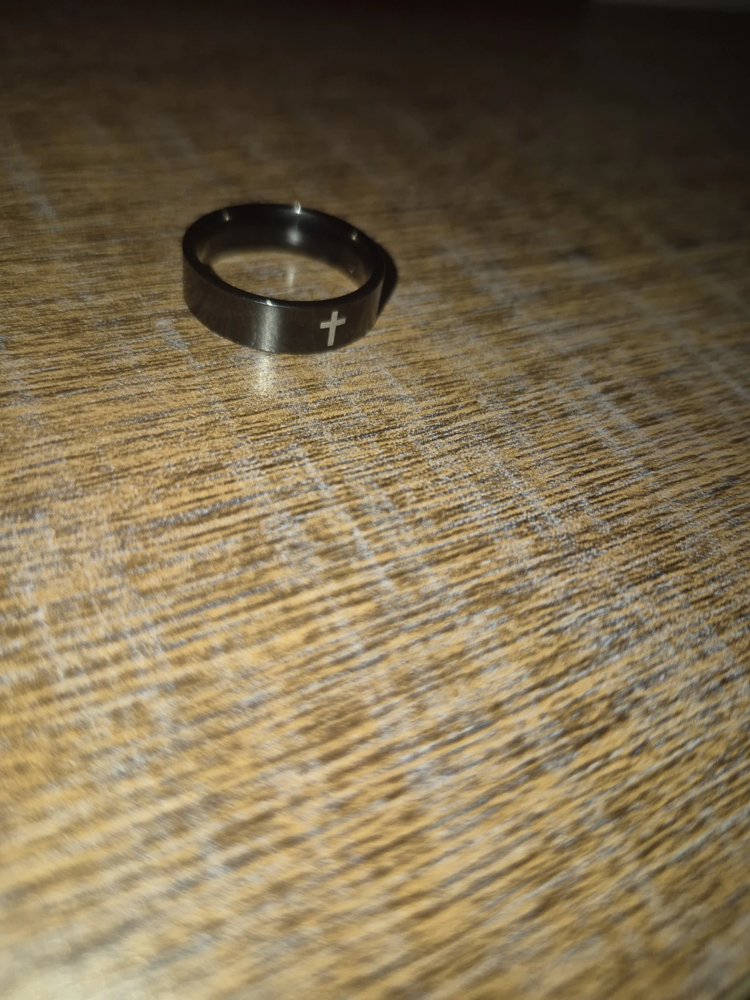 Black Cross Band Ring - photo 2