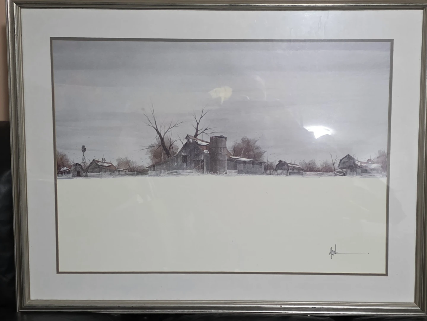 Framed Farmhouse Watercolor Print