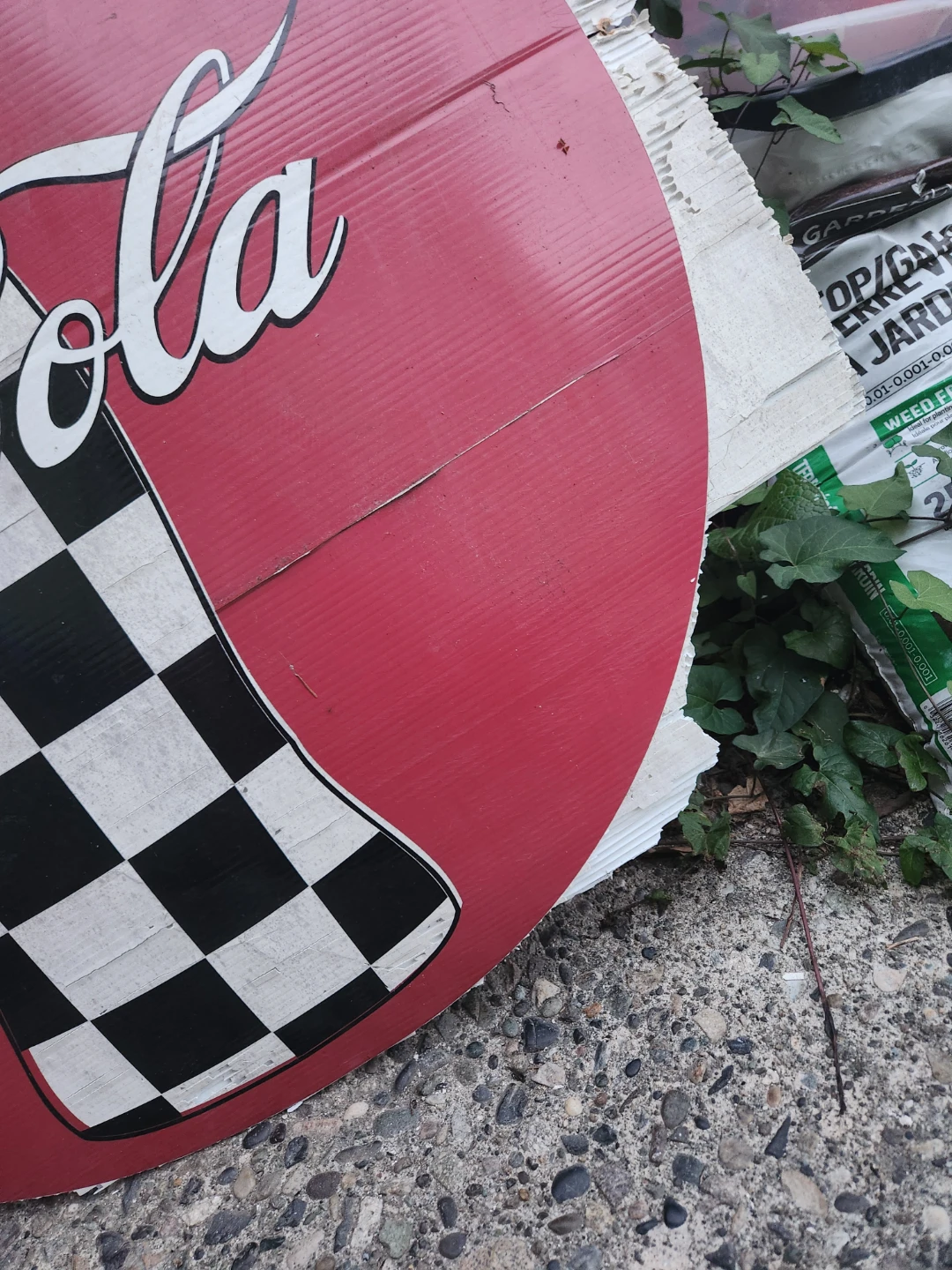 1987 vintage Coca-Cola Checkered Bottle Sign - photo 3