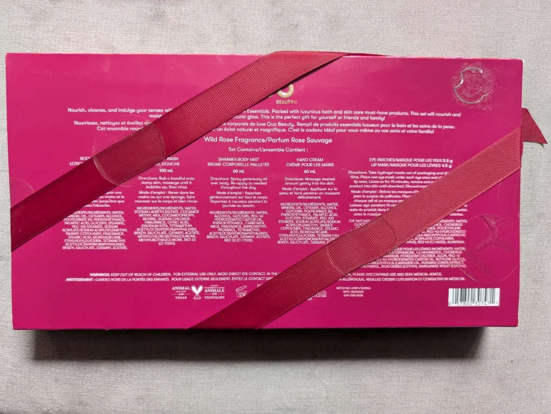 BRAND NEW ~ Quo Beauty Wild Rose Deluxe Body Care Set - photo 2