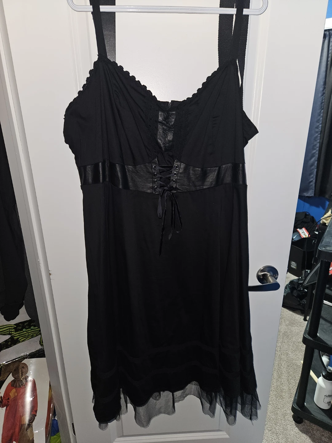 Torrid Black Lace-Up Dress