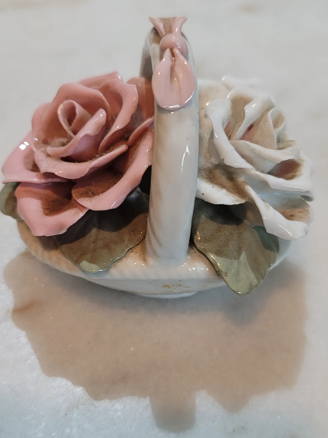 Enesco Ceramic Rose Basket Figurine - photo 2