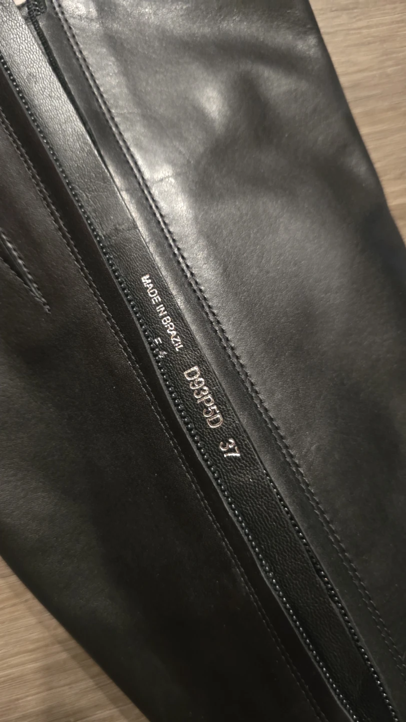 Geox Black Leather Heeled Boots Size 37 - photo 4
