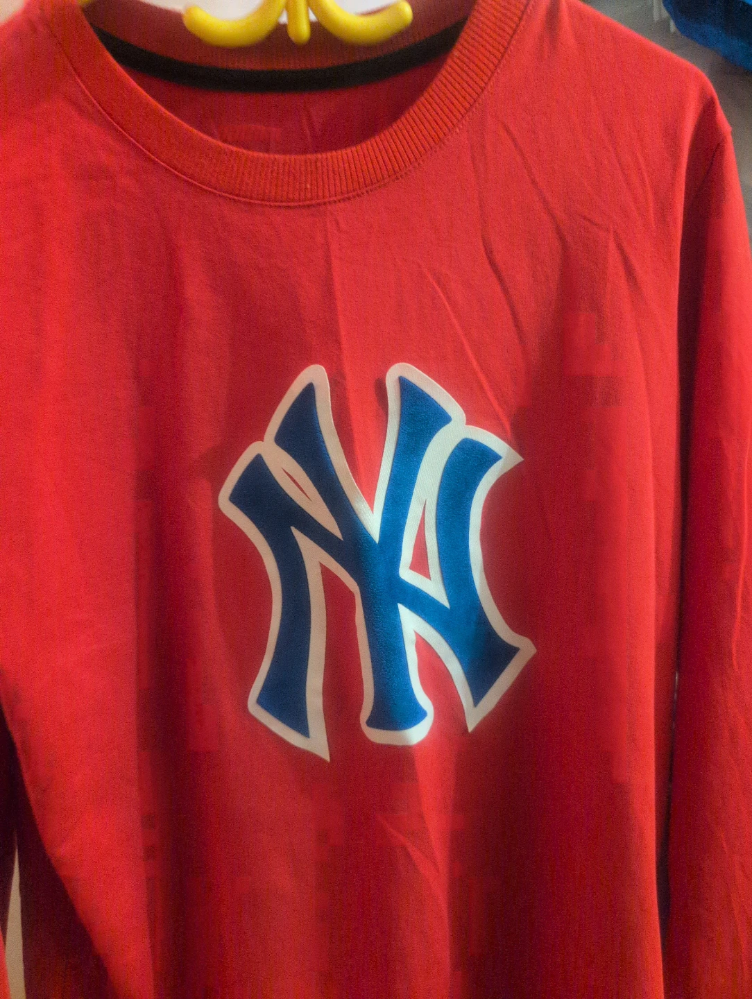 New York Yankees Long Sleeve Red Shirt