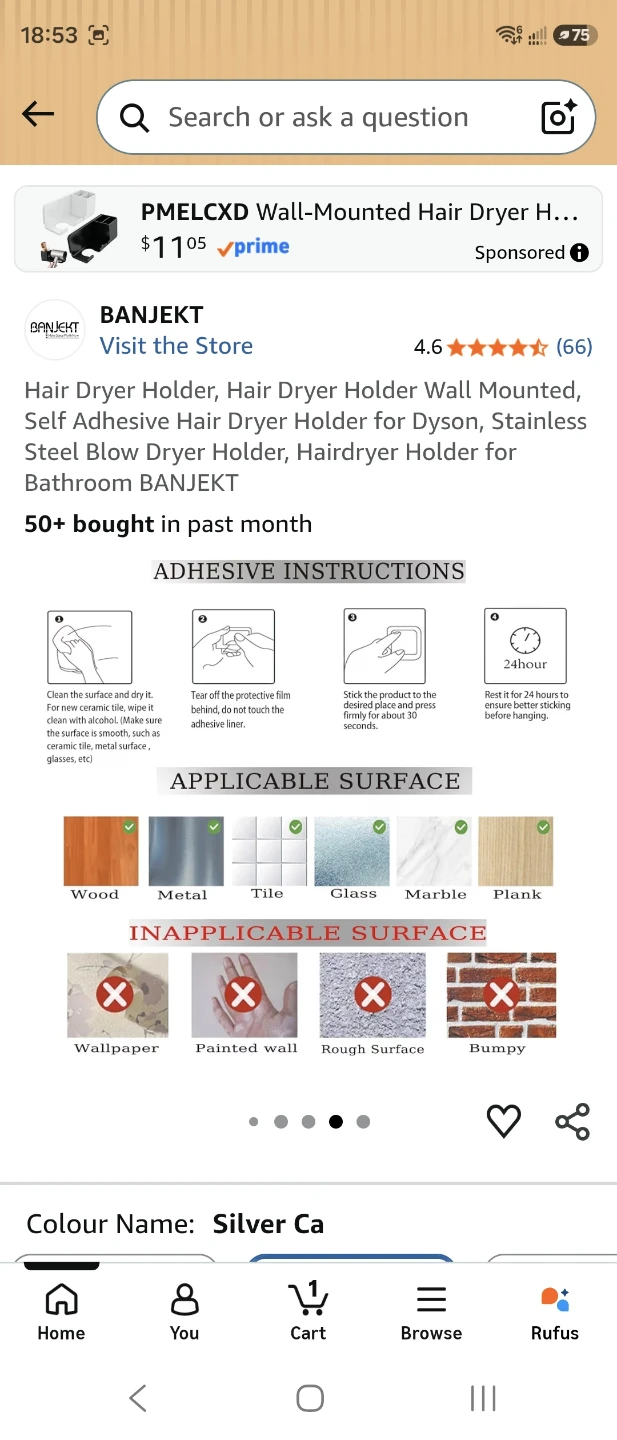 Hair dryer wall hanging kit - photo 4
