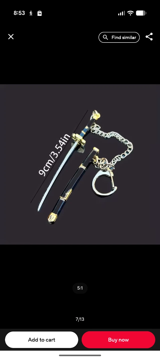 One Piece Anime Sword Keychain - photo 2