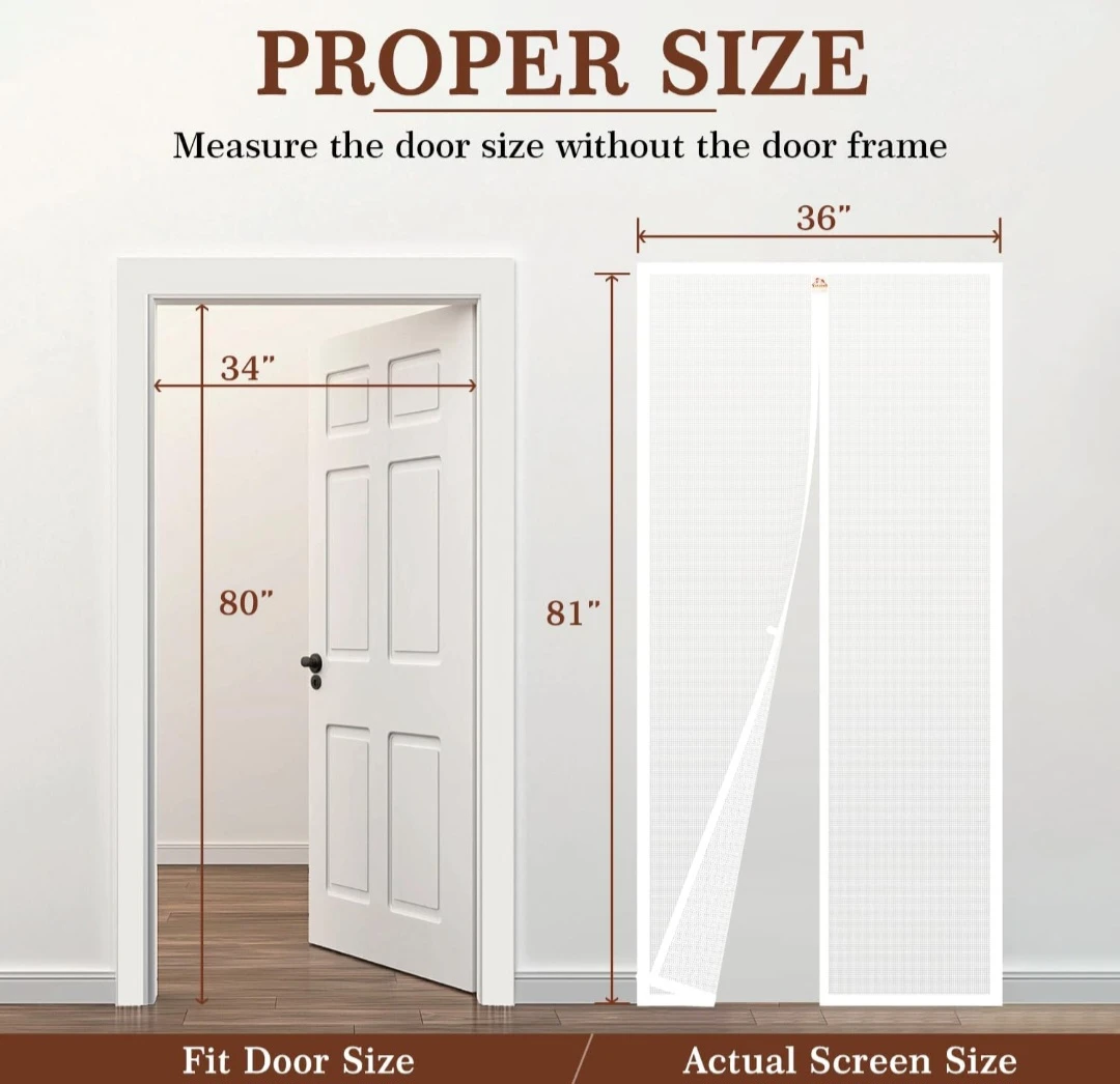 Yotache Magnetic Screen Door 34 x 80 inches - photo 2