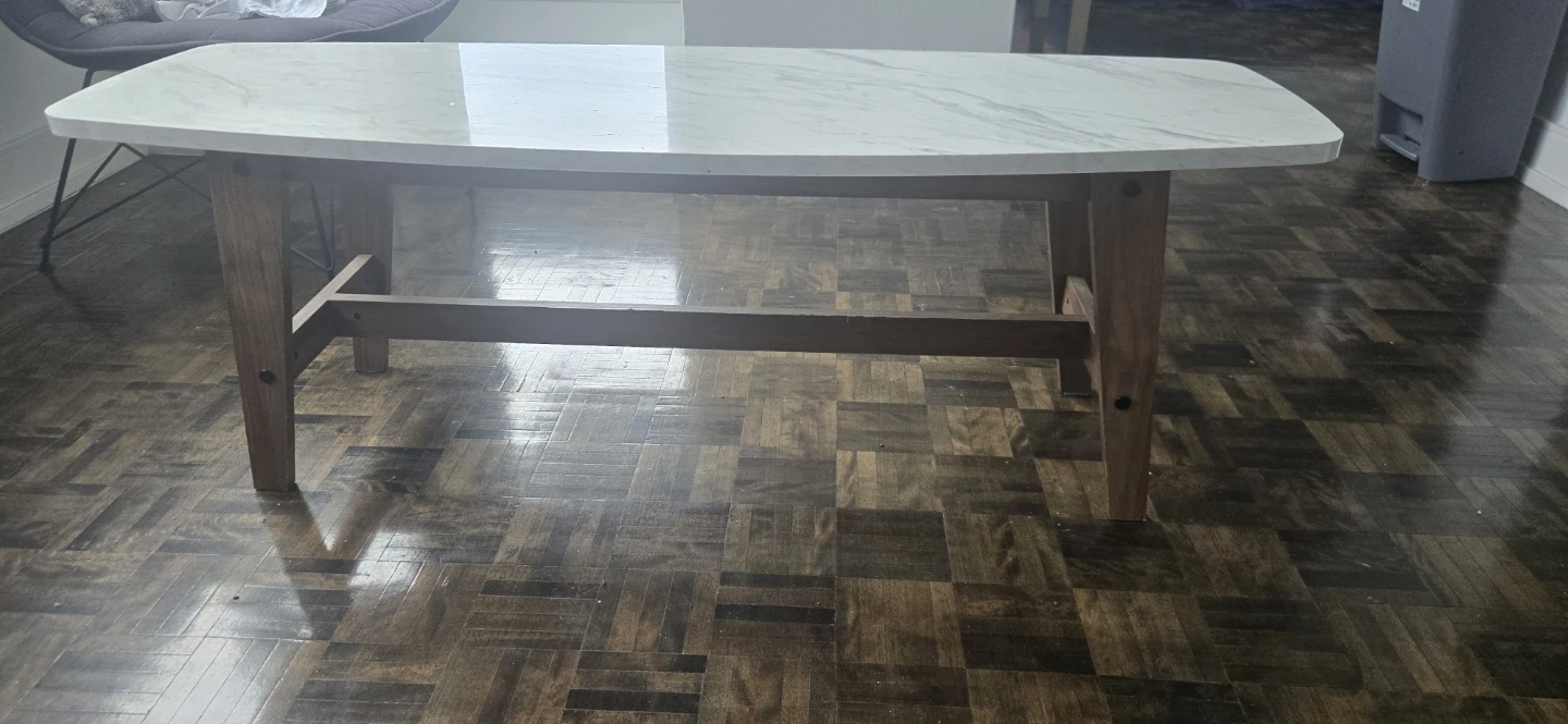 Faux Marble Top Coffee Table - photo 2